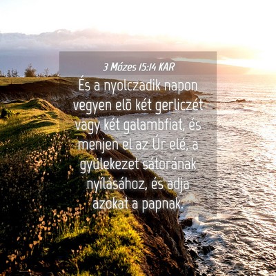 Picture 04 - 3 Mózes 15:14 KAR - És a nyolczadik napon vegyen elõ két - Bible Verse Picture