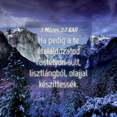 Picture 04 - 3 Mózes 2:7 KAR - Ha pedig a te ételáldozatod rostélyon sült, - Bible Verse Picture