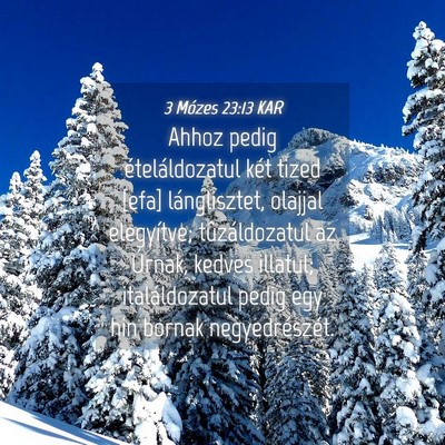 Picture 04 - 3 Mózes 23:13 KAR - Ahhoz pedig ételáldozatul két tized [efa] - Bible Verse Picture