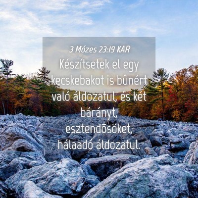 Picture 04 - 3 Mózes 23:19 KAR - Készítsetek el egy kecskebakot is bûnért - Bible Verse Picture