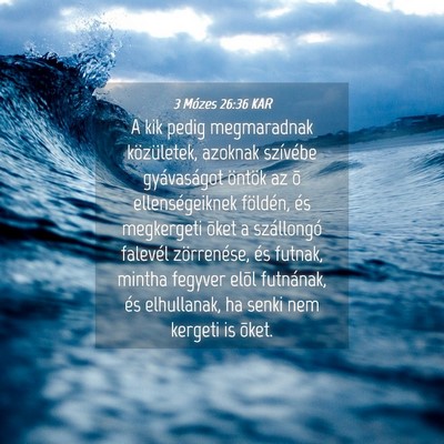 Picture 04 - 3 Mózes 26:36 KAR - A kik pedig megmaradnak közületek, azoknak - Bible Verse Picture
