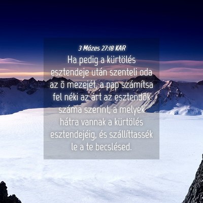 Picture 04 - 3 Mózes 27:18 KAR - Ha pedig a kürtölés esztendeje után szenteli - Bible Verse Picture