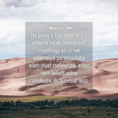 Picture 04 - 3 Mózes 4:27 KAR - Ha pedig a föld népe közül vétkezik valaki - Bible Verse Picture