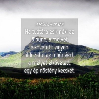Picture 04 - 3 Mózes 4:28 KAR - Ha tudtára esik néki az õ bûne, a melyet - Bible Verse Picture