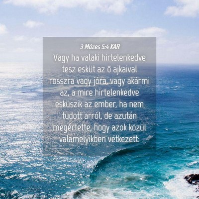 Picture 04 - 3 Mózes 5:4 KAR - Vagy ha valaki hirtelenkedve tesz esküt az õ - Bible Verse Picture