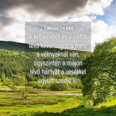 Picture 04 - 3 Mózes 7:4 KAR - A két veséjét és a rajtuk lévõ - Bible Verse Picture