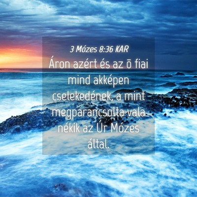 Picture 04 - 3 Mózes 8:36 KAR - Áron azért és az õ fiai mind akképen - Bible Verse Picture