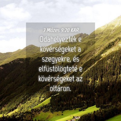 Picture 04 - 3 Mózes 9:20 KAR - Odahelyezték e kövérségeket a szegyekre, és - Bible Verse Picture