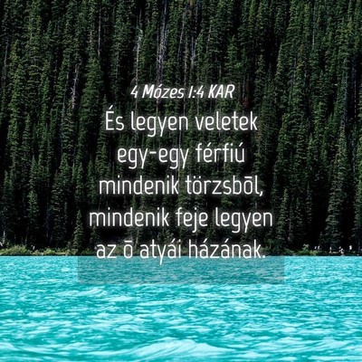 Picture 04 - 4 Mózes 1:4 KAR - És legyen veletek egy-egy férfiú mindenik - Bible Verse Picture