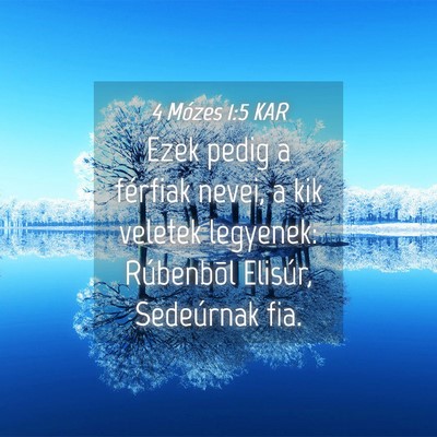 Picture 04 - 4 Mózes 1:5 KAR - Ezek pedig a férfiak nevei, a kik veletek - Bible Verse Picture