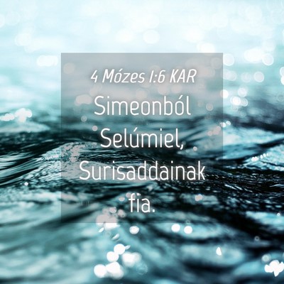 Picture 04 - 4 Mózes 1:6 KAR - Simeonból Selúmiel, Surisaddainak - Bible Verse Picture