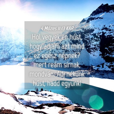 Picture 04 - 4 Mózes 11:13 KAR - Hol vegyek én húst, hogy adjam azt mind ez - Bible Verse Picture