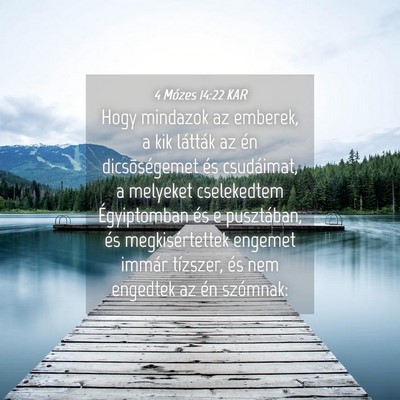 Picture 04 - 4 Mózes 14:22 KAR - Hogy mindazok az emberek, a kik látták az én - Bible Verse Picture