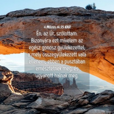 Picture 04 - 4 Mózes 14:35 KAR - Én, az Úr, szólottam. Bizonyára ezt mívelem - Bible Verse Picture