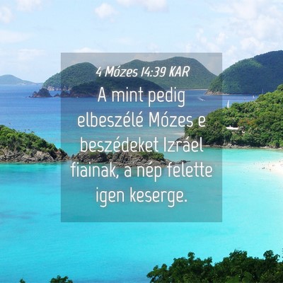 Picture 04 - 4 Mózes 14:39 KAR - A mint pedig elbeszélé Mózes e beszédeket - Bible Verse Picture