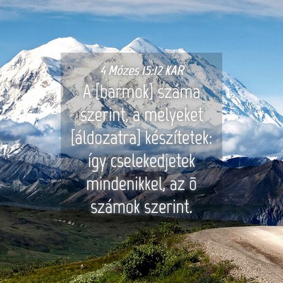 Picture 04 - 4 Mózes 15:12 KAR - A [barmok] száma szerint, a melyeket - Bible Verse Picture
