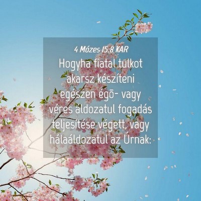 Picture 04 - 4 Mózes 15:8 KAR - Hogyha fiatal tulkot akarsz készíteni egészen - Bible Verse Picture