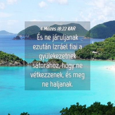 Picture 04 - 4 Mózes 18:22 KAR - És ne járuljanak ezután Izráel fiai a - Bible Verse Picture