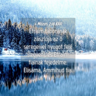Picture 04 - 4 Mózes 2:18 KAR - Efraim táborának zászlója az õ seregeivel - Bible Verse Picture