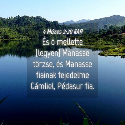 Picture 04 - 4 Mózes 2:20 KAR - És õ mellette [legyen] Manasse törzse, és - Bible Verse Picture
