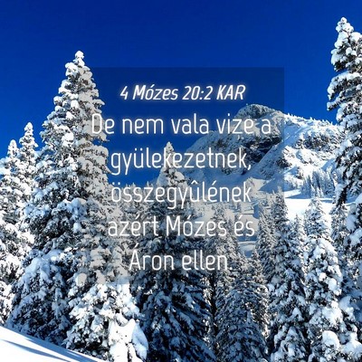 Picture 04 - 4 Mózes 20:2 KAR - De nem vala vize a gyülekezetnek, - Bible Verse Picture