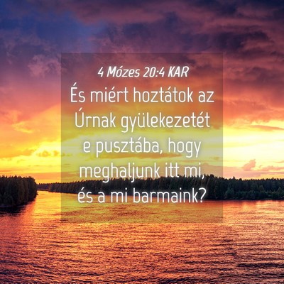Picture 04 - 4 Mózes 20:4 KAR - És miért hoztátok az Úrnak gyülekezetét e - Bible Verse Picture