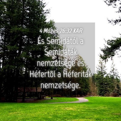 Picture 04 - 4 Mózes 26:32 KAR - És Semidától a Semidáták nemzetsége és - Bible Verse Picture