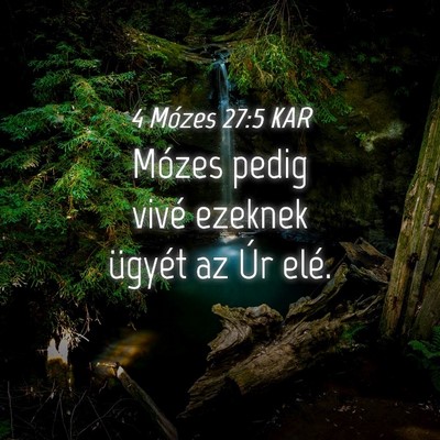 Picture 04 - 4 Mózes 27:5 KAR - Mózes pedig vivé ezeknek ügyét az Úr - Bible Verse Picture