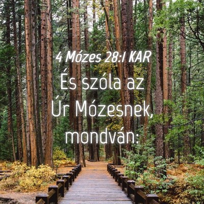 Picture 04 - 4 Mózes 28:1 KAR - És szóla az Úr Mózesnek, - Bible Verse Picture