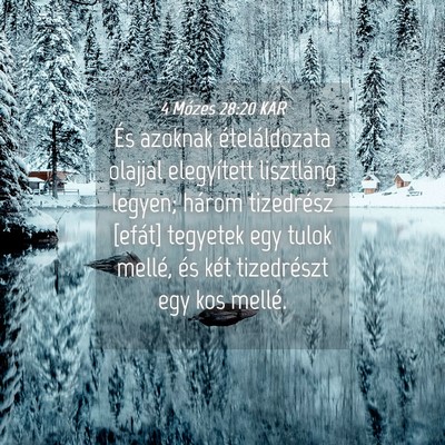 Picture 04 - 4 Mózes 28:20 KAR - És azoknak ételáldozata olajjal elegyített - Bible Verse Picture