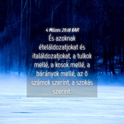 Picture 04 - 4 Mózes 29:18 KAR - És azoknak ételáldozatjokat és - Bible Verse Picture