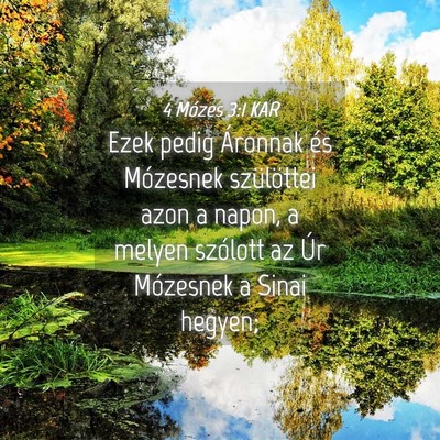 Picture 04 - 4 Mózes 3:1 KAR - Ezek pedig Áronnak és Mózesnek szülöttei - Bible Verse Picture