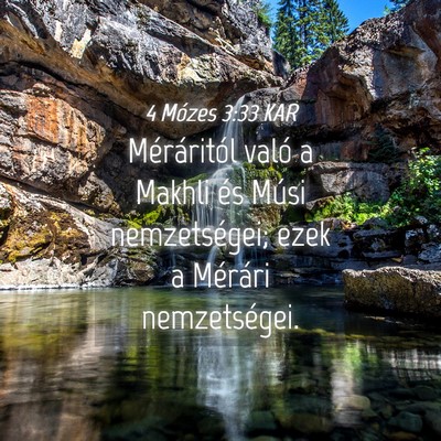 Picture 04 - 4 Mózes 3:33 KAR - Méráritól való a Makhli és Músi - Bible Verse Picture