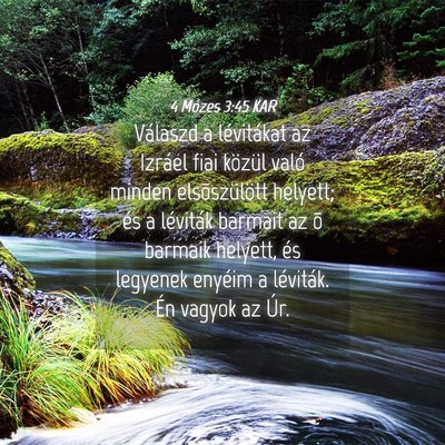 Picture 04 - 4 Mózes 3:45 KAR - Válaszd a lévitákat az Izráel fiai közül - Bible Verse Picture