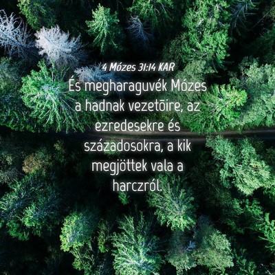 Picture 04 - 4 Mózes 31:14 KAR - És megharaguvék Mózes a hadnak vezetõire, az - Bible Verse Picture