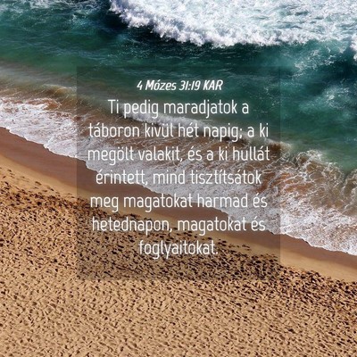 Picture 04 - 4 Mózes 31:19 KAR - Ti pedig maradjatok a táboron kivül hét napig; - Bible Verse Picture
