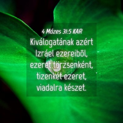 Picture 04 - 4 Mózes 31:5 KAR - Kiválogatának azért Izráel ezereibõl, ezeret - Bible Verse Picture