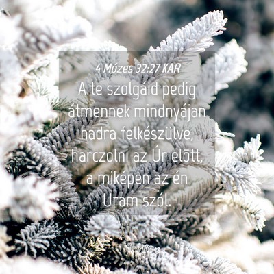 Picture 04 - 4 Mózes 32:27 KAR - A te szolgáid pedig átmennek mindnyájan hadra - Bible Verse Picture