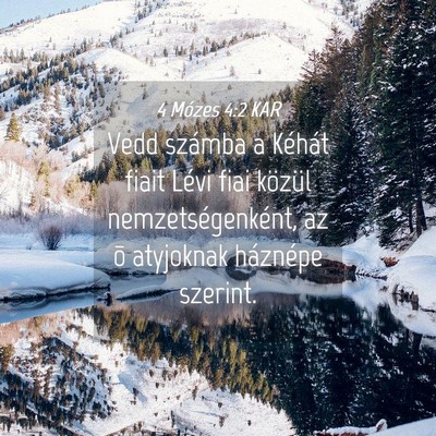 Picture 04 - 4 Mózes 4:2 KAR - Vedd számba a Kéhát fiait Lévi fiai közül - Bible Verse Picture