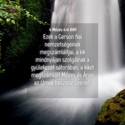 Picture 04 - 4 Mózes 4:41 KAR - Ezek a Gerson fiai nemzetségeinek - Bible Verse Picture