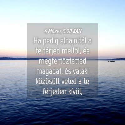 Picture 04 - 4 Mózes 5:20 KAR - Ha pedig elhajoltál a te férjed mellõl, és - Bible Verse Picture