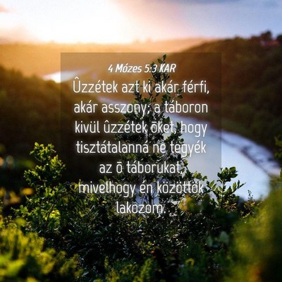 Picture 04 - 4 Mózes 5:3 KAR - Ûzzétek azt ki akár férfi, akár asszony; a - Bible Verse Picture