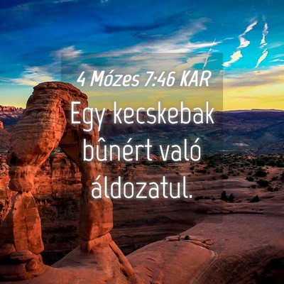 Picture 04 - 4 Mózes 7:46 KAR - Egy kecskebak bûnért való - Bible Verse Picture
