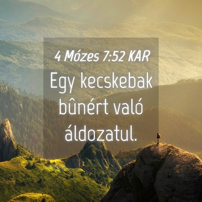 Picture 04 - 4 Mózes 7:52 KAR - Egy kecskebak bûnért való - Bible Verse Picture