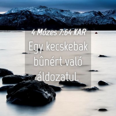 Picture 04 - 4 Mózes 7:64 KAR - Egy kecskebak bûnért való - Bible Verse Picture