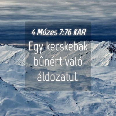 Picture 04 - 4 Mózes 7:76 KAR - Egy kecskebak bûnért való - Bible Verse Picture