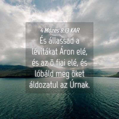 Picture 04 - 4 Mózes 8:13 KAR - És állassad a lévitákat Áron elé, és az õ - Bible Verse Picture