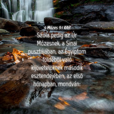 Picture 04 - 4 Mózes 9:1 KAR - Szóla pedig az Úr Mózesnek, a Sinai - Bible Verse Picture