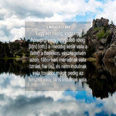 Picture 04 - 4 Mózes 9:22 KAR - Vagy két napig, vagy egy hónapig, vagy hosszabb - Bible Verse Picture