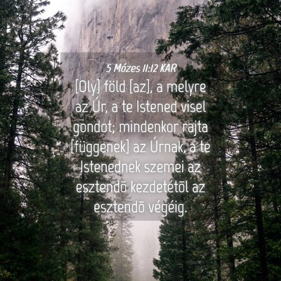 Picture 04 - 5 Mózes 11:12 KAR - [Oly] föld [az], a melyre az Úr, a te Istened - Bible Verse Picture